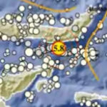 Shake Map Gempabumi dengan magnitudo 5.8 di wilayah Gorontalo